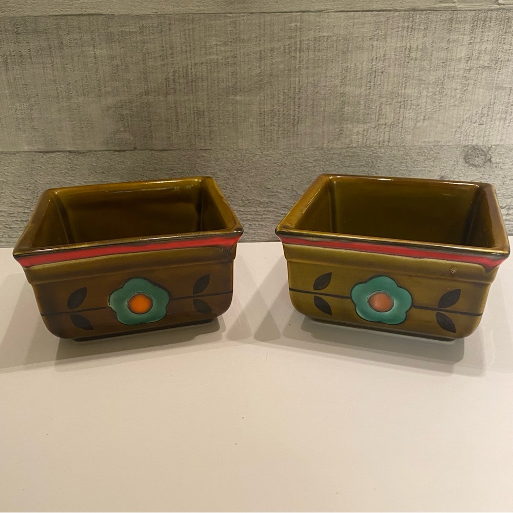 Vintage MCM 1970s George’s Briard Stoneware 2 square
